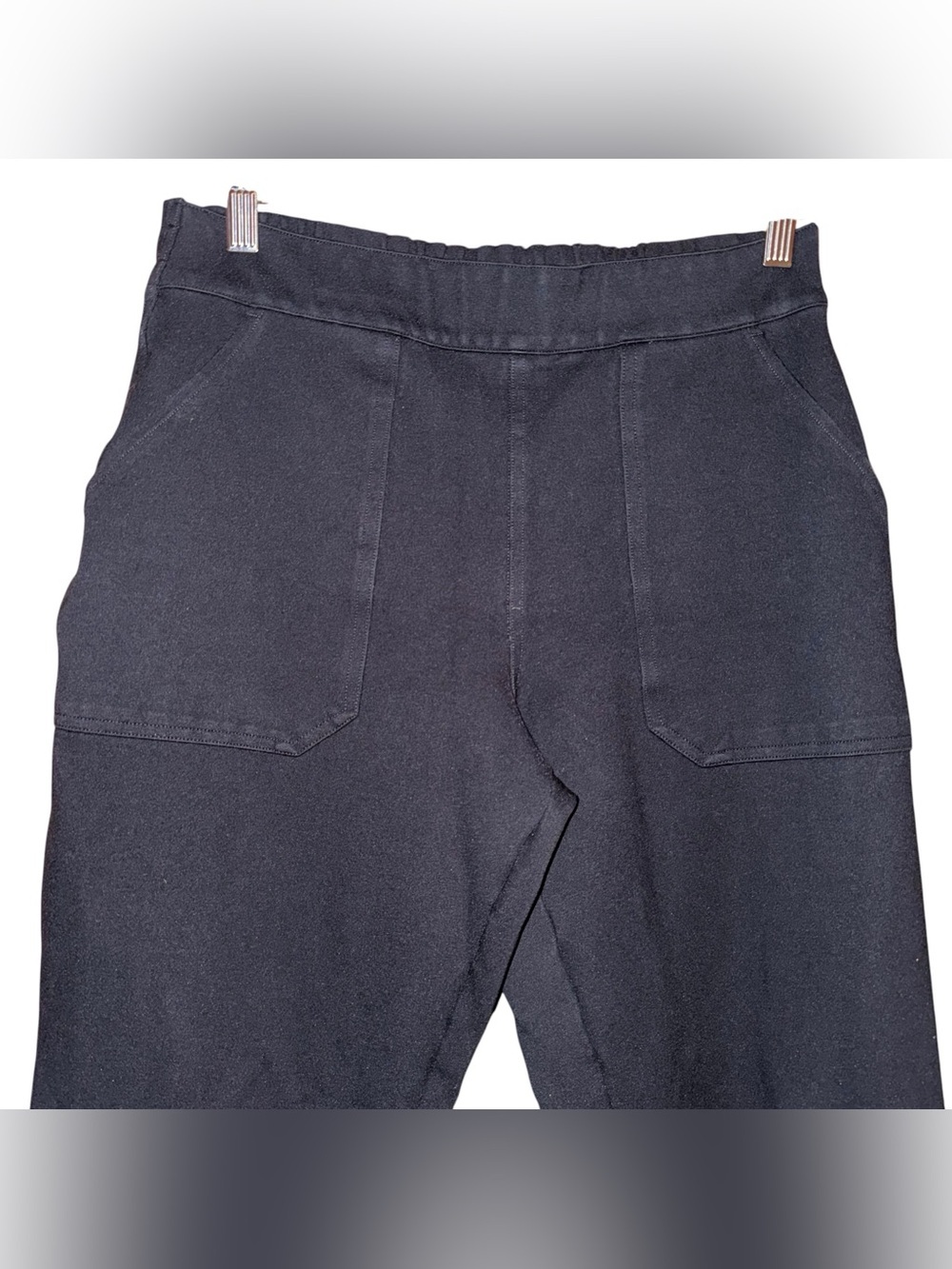 SPANX The Perfect Pant Black Ponte Pull-On Joggers Stretch Ankle #20350R Size L - Picture 6 of 16